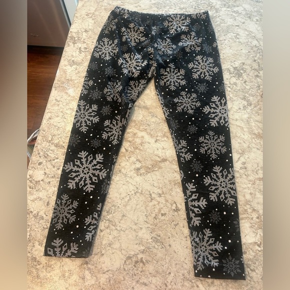 No boundaries leggings Holiday Large Snowflakes - Picture 3 of 8